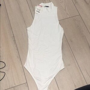 Sincerely Jules Ivory High-Neck Bodysuit